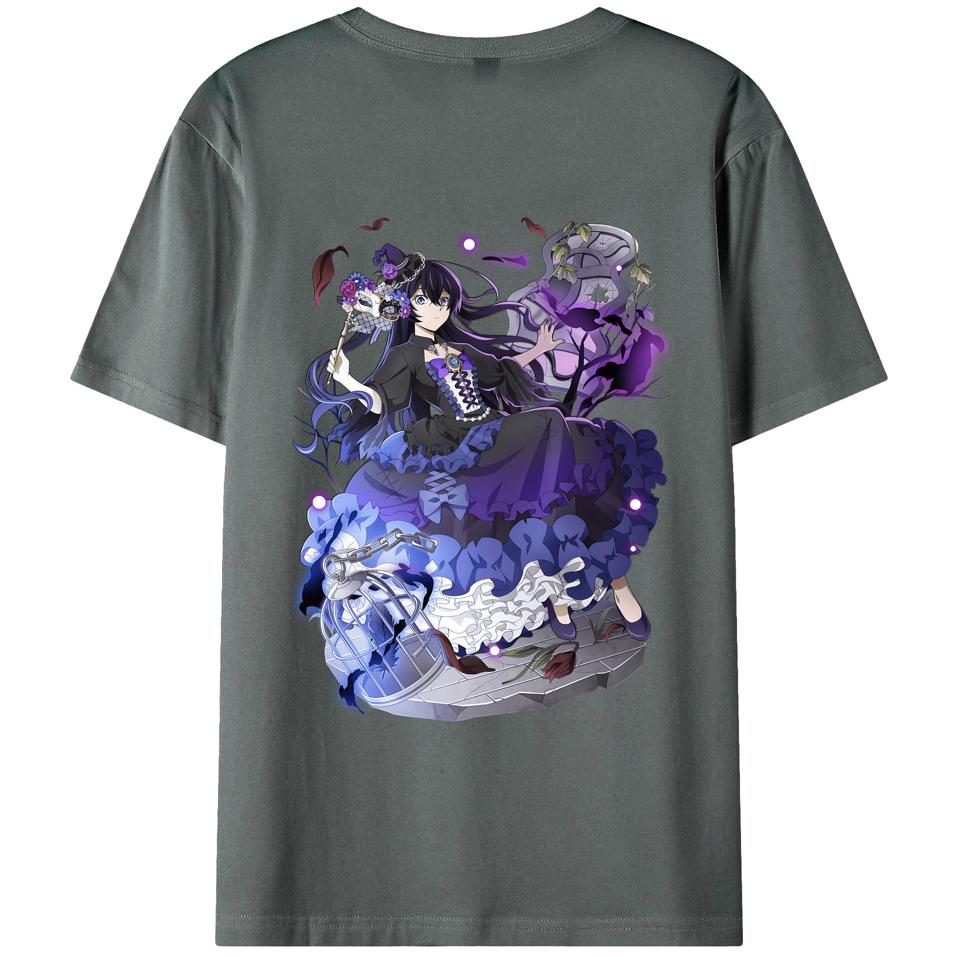 （画像用） 文豪ストレイドッグス Bungo Stray Dogs 綿100％ メンズ半袖Tシャツ（バックプリント） 通気性